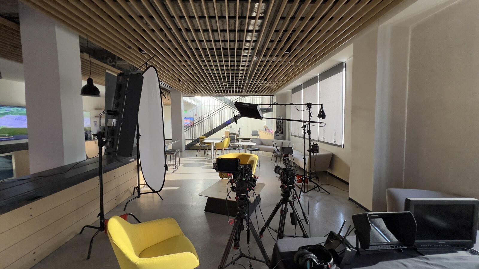 Studio built inside a corporate interior