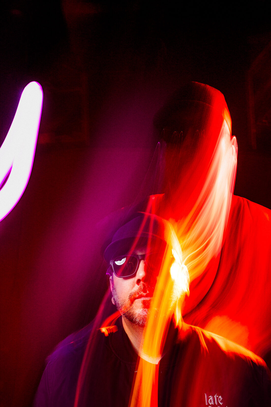 Light-painted portrait, Late Night Legends series