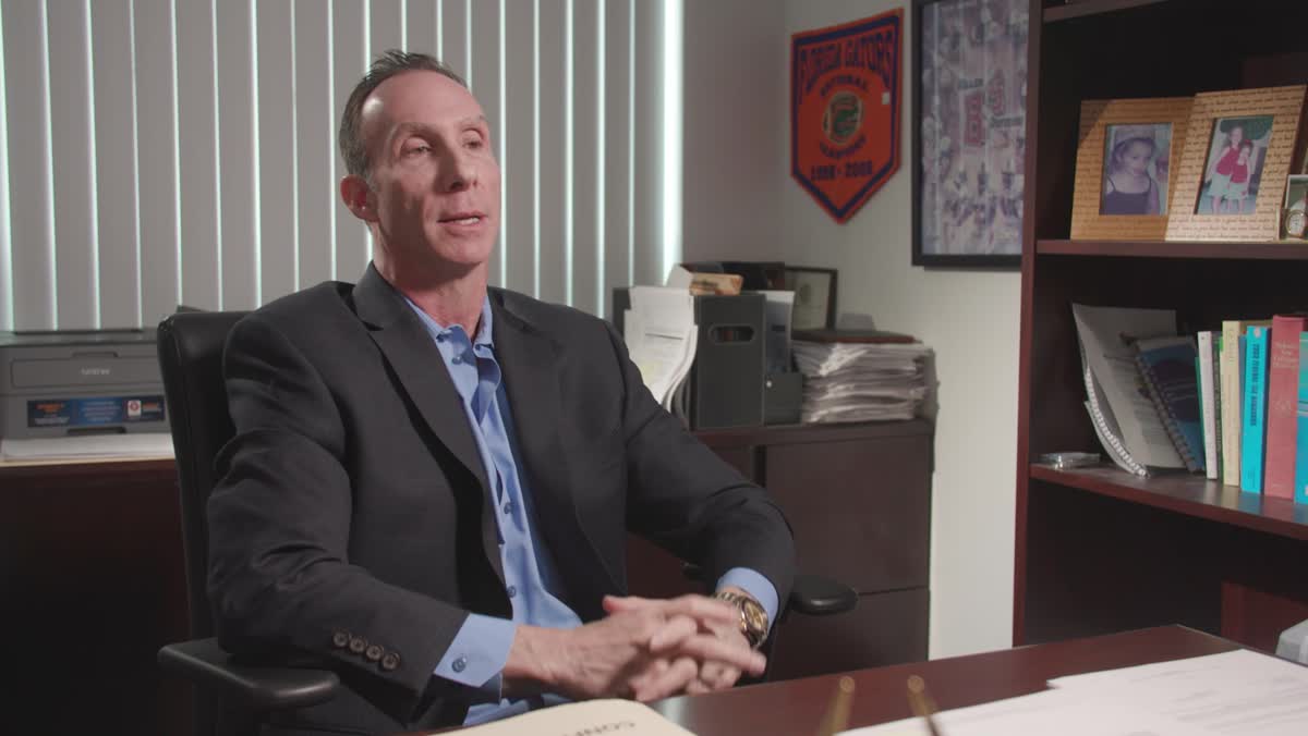 Frame from a Hall of Fame profile film