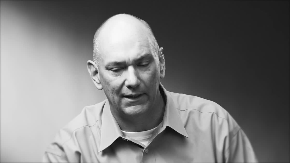 Frame from the black and white studio series